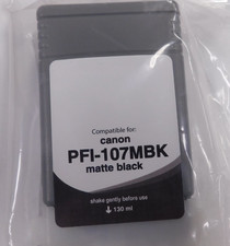 Replacement (canon) Wide Format Ink Cartridge Matte Black WCPFI107MB-02/10/2026 picture