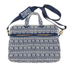 KAYOND Laptop Bag Elephant Print Bohemian Messenger Travel Case Fuzzy Interior picture