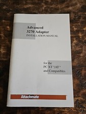 Advanced 3270 Adapter Installation Manual For The PC/AT And Compatibles 1992 picture