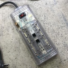 Rare Vintage Y2K Belkin 8 Outlet Surge Master II 2 Suppressor Clear Transparent picture