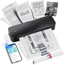 TATTMUSE A282M Inkless Thermal Portable Printer for Travel, 8.5 small, black picture