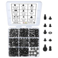 420pcs Computer Screws, Motherboard Standoffs and Screws Kit, Motherboard Scr... picture