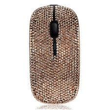Luxury Bling Rechargeable Wireless Mouse with Austrian Crystal Rhinestone,Fla... picture