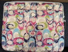 Coach Poppy Ikat Universal Sleeve Zip Around Cover Case picture