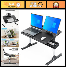 X-Large Foldable Lap Desk for Bed & Sofa, Laptop Table with Book Stand & Wrist R picture