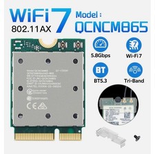 WiFi7 QCNCM865 M.2 Wireless Card Tri-Band 5.8Gbps BT5.3 802.11ax Network Adapter picture