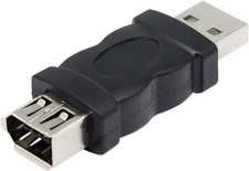 CERRXIAN Firewire IEEE 1394 6 Pin Female to USB Male Adapter Convertor black  picture