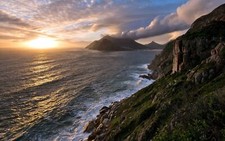 Landscape photography nature water rocks coast Custom Gaming Mat Desk picture