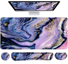 LATEEFAH Large Mouse Pad and Keyboard Wrist Rest, 4-in-1 Extended Mouse Pad w... picture