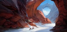 Landscape  tian zi mountains mountain pass snow fantasy Custom Gaming Mat Desk picture