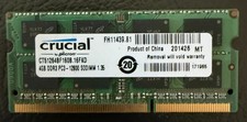 Crucial 4GB (1x4GB) PC3-12800 DDR3 SODIMM RAM picture