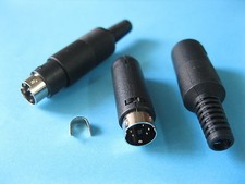 100 pcs Standard Mini DIN Plug 5 Pin Male Connector with Plastic Handle New picture