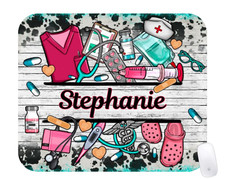Custom Mouse Pad Personalized Photo Office Desk Mat Name Personalized Nurse Gift picture