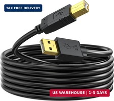 Printer Cable 12 feet USB 2.0 Type A to B Cord for Scanner, DAC, MIDI Keyboard, picture