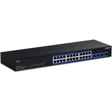 28-Port Gigabit Switch with 4 x 10G SFP+ Ports, TEG-30262, 24 x Gigabit Ports, 4 picture