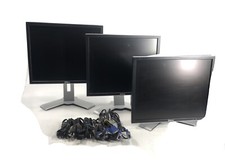 Lot Of 3 Dell 1907FPc Monitor 1280x1024 LCD Flat Panel With Cables picture
