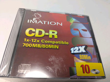 NEW SEALED 10 Pack Imation CD-R 700MB / 80MIN 12X Recordable Compact Discs CDR picture