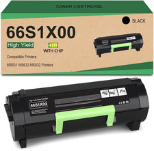 66S1X00 Black Toner Cartridge Replacement for Lexmark MS631 MS632 MX632 Printers picture