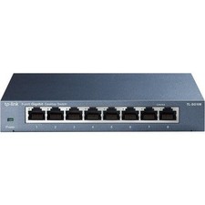 TP-LINK TL-SG108 8-Port 10/100/1000Mbps Desktop Gigabit Steel Cas TLSG108 picture