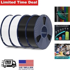 PLA 3D Printer Filament 4KG Black White 1.75mm No Clogs Quality Prints picture
