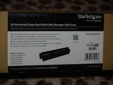 StarTech CMDUCT2U 2U Horizontal Finger Duct Rack Cable Management Panel w Cover picture