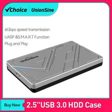 UnionSine USB 3.0 MicroB 2.5inch External Storage HDD Case SATA 6Gbps HDD SSD Ha picture