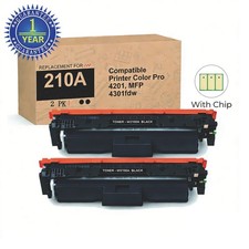 2PK Black Toner 210A W2100A Compatible with HP LaserJet 4201 MFP 4301fdn 4301fdw picture