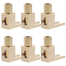 30 PCS Copper Banana Jack to Spade Plug Adapter, L Type Audio Terminal picture