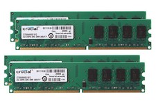 8GB 4X 2GB Crucial 2G 2RX8 PC2-6400 DDR2 800MHz DIMM RAM Desktop NON-ECC Memory picture