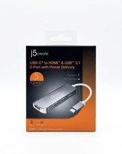 J5 Create 5-in-1 USB to HDMI and USB 3.1 2-Port with Power Delivery Black - New picture