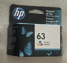 HP 63 Tri-Color Ink Cartridge Genuine NEW SEALED EXP 8/2022 picture
