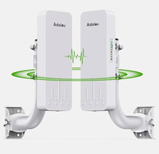 AdaLov CPE660 Wireless Bridge Pair, 2.4/5GHz PoE Weatherproof White picture