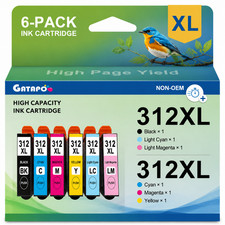 312XL T312XL High Yield 6 Color Ink Cartridges Compatible Replacement for Epson picture