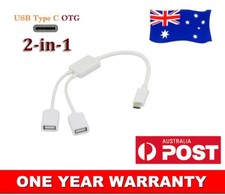USB-C to Dual USB Type-A OTG Adapter Cable For Samsug Galaxy A51 A71 5G UW M31S picture