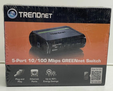 New TRENDnet TE100-S5. 5 Port 10/100 Mbps GREENnet  Desktop Switch SEALED picture