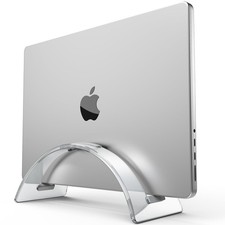 Acrylic Vertical Laptop Stand for Desk,Acrylic Invisible Desktop Notebook Doc... picture