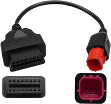 6 Pin OBD2 Adapter Cable for Suzuki Kawasaki Yamaha Ducati Honda Diagnostics picture