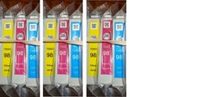 SET of 9 New Genuine SEALED BAG Epson 98 Inkjet Cartridges No Box picture