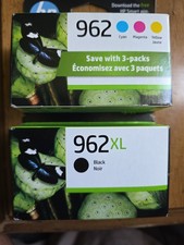 Two HP 962XL 962 Ink Cartridge 4 Pack Black Xl Cyan Magenta Yellow - Exp 2027 picture