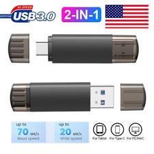 64GB 128GB 256GB 2 in 1 OTG Dual USB 3.0 Flash Drive Type C Thumb Pendrive Lot picture