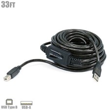 33FT USB-A Male to Type B Male Extension Cable Scanner Printer Digital Camera picture