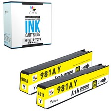 CMYi 2-Pack Compatible 981A Yellow Ink for HP PageWide Enterprise Color 556xh picture