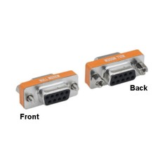 Kentek Mini Null Modem DB9 Female to Female Adapter Gender Changer RS-232 Xover picture