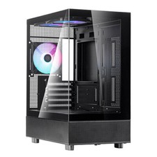 Silverstone LD04-B-ARGB Lucid 04 270° View Micro-ATX CASE (Black) picture