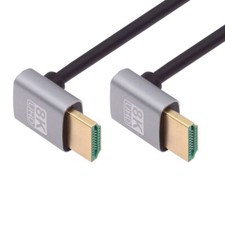 Cablecy HDMI 2.1 Ultra Thin HDTV Cable 8K 4K Hyper Super Flexible  Cord Angled picture