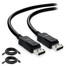 AmSecu 2 Pack DisplayPort to DisplayPort 1.2 15ft dp cable 4K@60hz, 1440p@144hz picture
