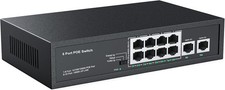 8 Port PoE Switch 8 Ports PoE+ 2 Uplink Unmanaged 100Mbps High 55W 802.3af/at picture