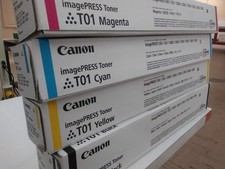 Genuine Canon imagePRESS Toner T01 CMYK Set New Sealed Boxes picture
