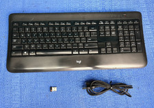 Logitech K800 Wireless Lighted Keyboard Black w/ Unifying Receiver & USB Cable picture