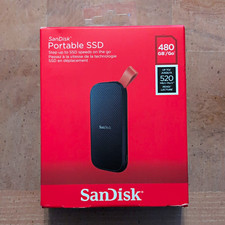 SanDisk 480GB Portable SSD External Drive 520MB/s SDSSDE30-480G NEW SEALED picture